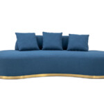 Curve Fabric Modern Sofa Gray Yellow Blue Living Room Furniture