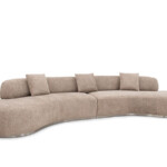 Curve Fabric Modern Sofa Gray Yellow Blue Living Room Furniture