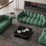 Double Fabric Sofa Modern Minimalist Leisure Living Room Sofa