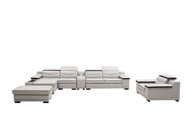 Bumper Sectional Genuine Leather Sofa New Living Room Furniture