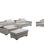 Bumper Sectional Genuine Leather Sofa New Living Room Furniture