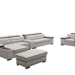 Bumper Sectional Genuine Leather Sofa New Living Room Furniture