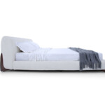 King Size Velvet Bed Modern Minimalist Queen Bed