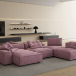 Modular Sofa New Velvet Grey Purple Yellow Green Sofa