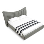 Upholstered Bed King Queen Size Bedroom Leather Bed