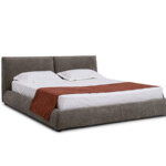 Italian Style Double Bed Minimalist Designer Fabric Bed