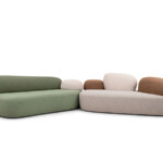 Pebble Sofa Nature Design Velvet Sofa Set Beige Gray Light Green Brown Modular Combination Sectional Couch